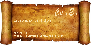 Csizmazia Edvin névjegykártya